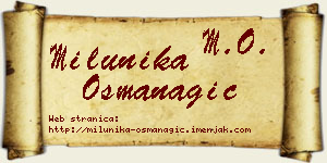 Milunika Osmanagić vizit kartica